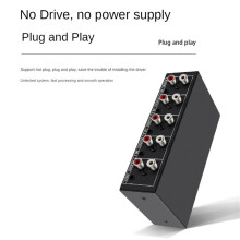 2X RCA AUX Audio Switcher 4 in 1 Uit Stereo Audio Selector 4X1 3,5 mm Aux L/R RCA Audio Schakelkast Analoge Audio Selector, B