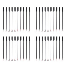 40Pcs Replacement 3.5mm Female Jack to Bare Wire Open End 2 Pole Mono 1/8 Inch 3.5mm Jack Plug Connector Audio Cable