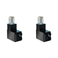 2X Adaptateur Ethernet RJ45 Mâle à Femelle Extension de Réseau 90 Degrés Coude Vers le Bas pour Connecteur de Câble Ethernet CAT5E CAT6 CAT8