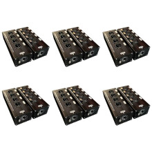 6 Paar 4-Kanal-3-Pin-XLR-Audio- und DMX-über-Netzwerk-Kabel-Extender, DMX512-Netzwerk-Signal-Extender 6 Stecker + 6 Buchse
