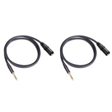 2st 6,35 mm 1/4 Inch Mannelijk Naar XLR Mannelijk Audio Stereo Microfoonkabel - Mannelijk Naar XLR Mannelijk Gebalanceerde Luidspreker Microfoonkabel,
