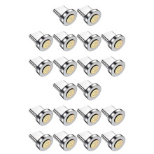 7-Pins Type C Magnetische Stekkertips Snellaadkabeladapter voor Magnetische Oplader 360 Graden Rotatieconnector 20 Stuks