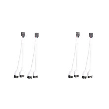 4 Stuks Computer Moederbord USB 2.0 9 Pin Naar Dual 9 Pin Verlengkabel Y Splitter Audio HD Verlengkabel Wit