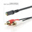 6X 2 RCA Macho A Hembra 3,5 mm Jack Aux Cable de Audio Estereo 4