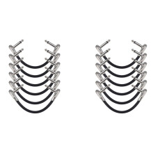 12Er-Pack 12-Zoll-Gitarren-Patchkabel, Akustikinstrumenten-Gitarrenkabel, Duckhead-Effektkabel