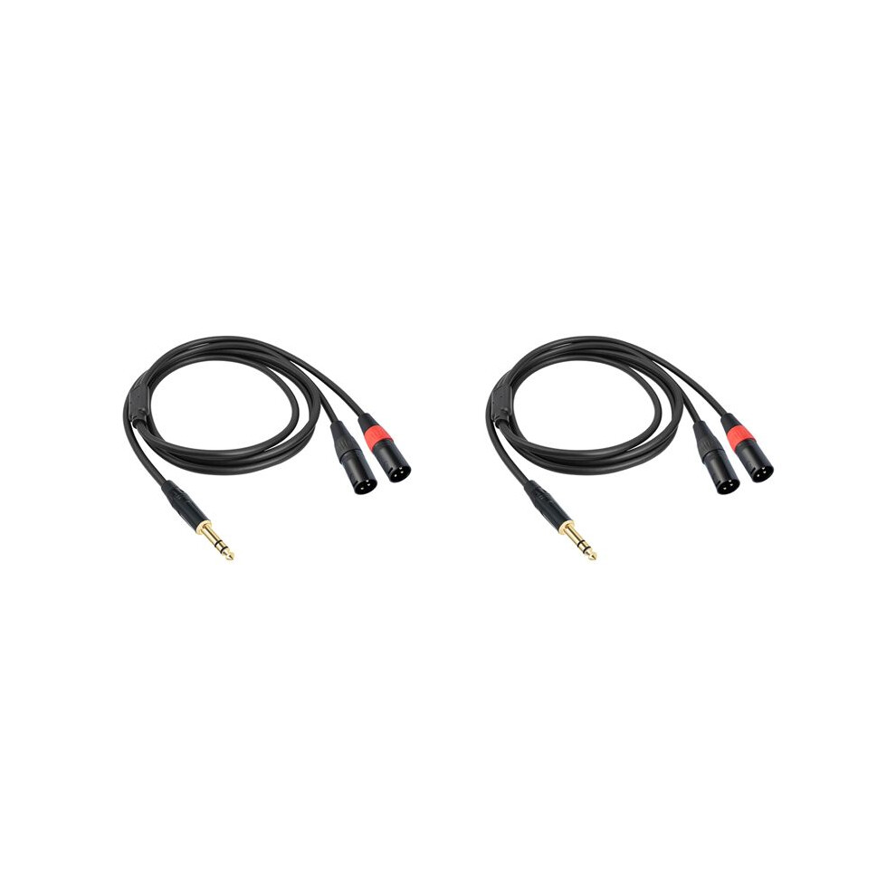 Photos - Other for Computer 2X Jack 6.35mm 1/4 TRS Stereo to Double XLR Male Audio Cable Extension Cable Y Splitter Audio Cable 300cm