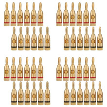 Vergoldeter Bananen Stecker oder -Stecker (Offener Schrauben Typ) (24 Paare (48 Stecker)) Audio Stecker Lautsprecher Kabel Anschluss