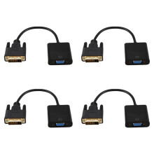 4X DVI Naar VGA Adapterkabel 1080P DVI-D Naar VGA Kabel 24+1 25 Pin DVI Male Naar 15 Pin VGA Female Video Converter voor PC Display