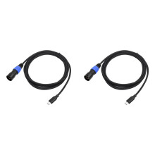 2X USB-C Naar XLR 3Pin TYPE-C Mannelijke Kabel voor Mengpaneelversterkers Audioluidsprekers Mobiele Telefoons Laptops 100 cm