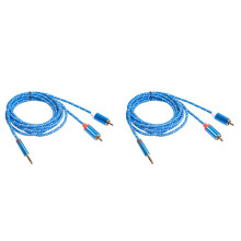 2X RCA Cable 3.5mm Jack Male to 2 RCA Male Earphone Aux Audio Splitter Cable for Amplifier Phone Headphone, 1.8M