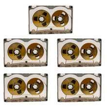 5X Disco Nastro Vuoto da 55 Minuti Disco Nastro Aperto Piccolo In Metallo A Doppia Faccia Disco Nastro Vuoto, e