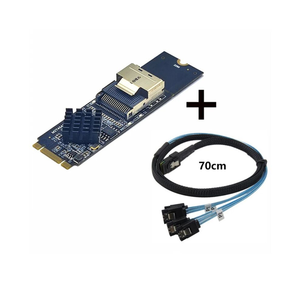 2X M.2 Nvme To Sas Sff-8087 Expansion Card Support 4 Port Sata3.0 6Gbps Hdd Ssd Controller Sff8087 To M2 Nvme 4711641800336