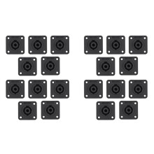20PCS 4Pin Connector Female Jack Socket NL4 Power Jack Audio Connector Loudspeaker Amplifier Converter with Lock
