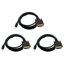 3X USB TYPE C Naar DVI-Kabel USB Type C Naar DVI 24+1 Adapter 4K 30Hz (6FT/1.8M) voor  3 voor 2017/2016  Pro