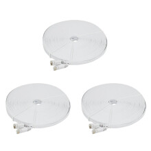 3X Cat 6-Ethernet-Kabel 30 M (100 Ft) Flaches, Schlankes, Langes LAN-Patchkabel für das Internetnetzwerk, Cat6-Hochgeschwindigkeits-Computerkabel