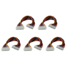 5Stück 29.5cm Computer Netzteil ATX 24-Pin Stecker zum Weiblichen Verlaengerungskabel