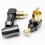 20 Uds. Conector RCA Conector de Audio Macho Codo de Ángulo Recto de 90 Grados Conector de Terminal de Altavoz para Soldar Cable de Vídeo 8
