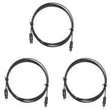 3pcs 3Meters Digital Fiber Optical Optic Audio Cable SPDIF OD2.2 TOSLINK-TOSLINK Gold Plated Lead Cord Connect to DVD CD