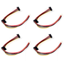 4X ATX Motherboard 4Pin to 2-Port Serial ATA Hard Drive Adapter Power Cable for IPC & Tax Controller 18AWG