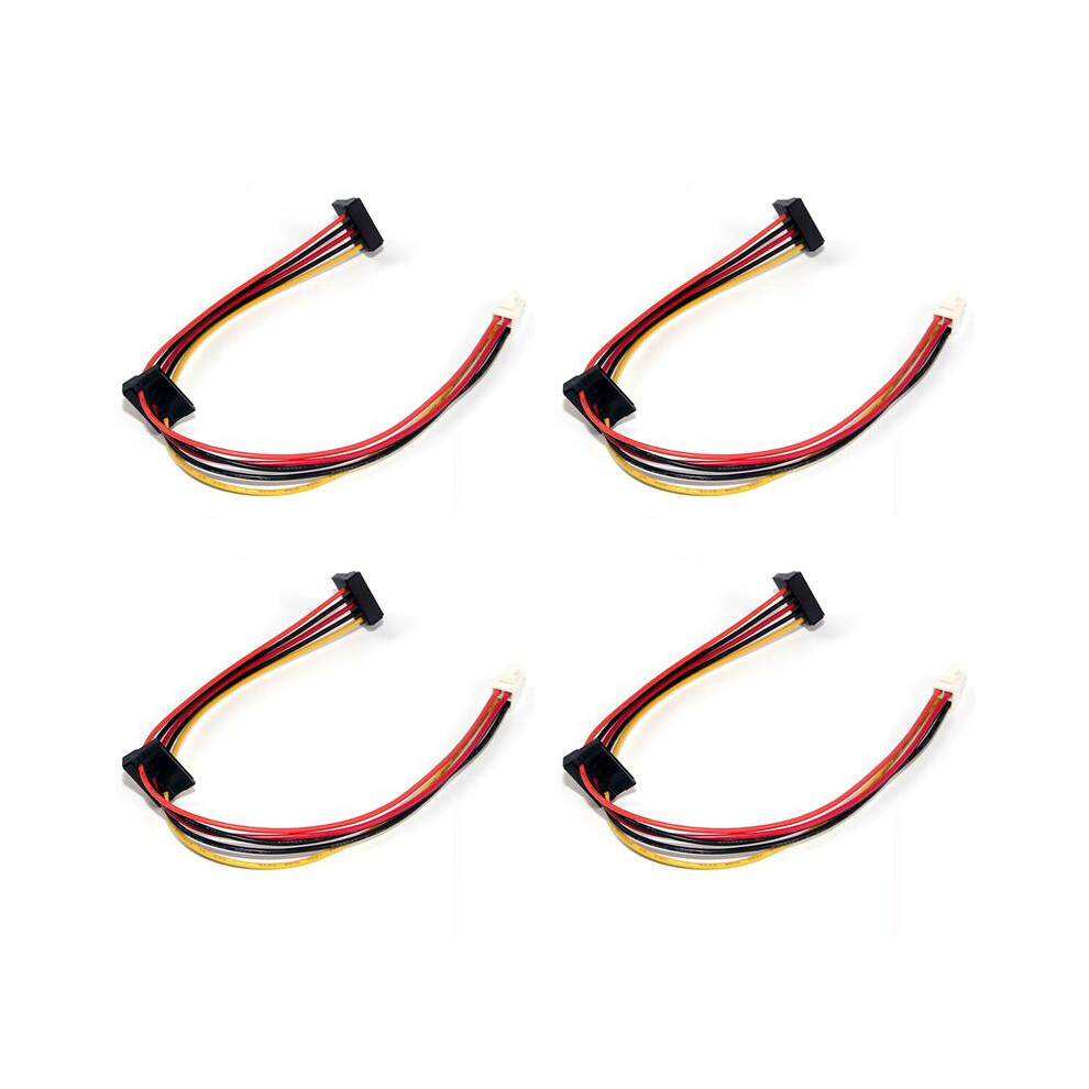 4X Atx Motherboard 4Pin To 2-Port Serial Ata Hard Drive Adapter Power Cable For Ipc & Tax Controller 18Awg 4712690725922