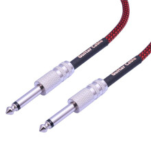 2Stück 6,35-mm-Stecker auf Stecker, Gerades 1/4-Zoll-Stereokabel, Gitarreninstrumentenkabel für E-Gitarre, Bass, Verstärker, 1 Meter
