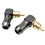 20 Uds. Conector RCA Conector de Audio Macho Codo de Ángulo Recto de 90 Grados Conector de Terminal de Altavoz para Soldar Cable de Vídeo 4