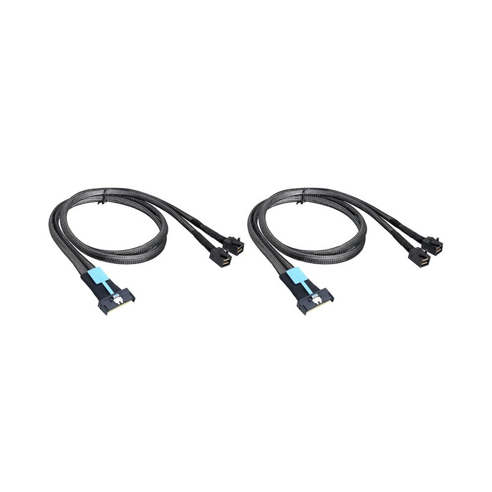 2X Mcio 8I To 2 X Sff 8643 Cable Pcie Gen5 Mcio 8X To Sas Hd Sff 8643 High Speed Cable For Server Data Center 1M 4713191184058