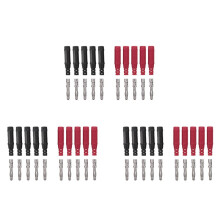 30 Piezas 4mm Enchufes Tipo Banana Soldar DIy Conector Banana Macho Conectores Adaptadores para Sondas de Cables de Prueba Multímetro