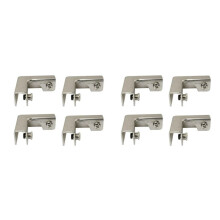 8Pcs L Type Glass Fixing Clip 2 Way Glass Connectors for 6-10mm Furniture Hardware Glass Accessories