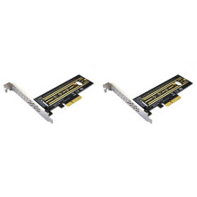 2X M.2 NVMe SSD to PCI-E 4.0 Adapter Card PCI-E X4 4.0 GEN4 NVME KEY-M.2 Adapter Card Support 2230/2242/2260/2280 SSD
