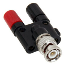 2X BNC Plug 4mm Banana Plug Splitter Connector BNC Male Plug to 2 x 4mm Banana Female Jack Socket Adapter