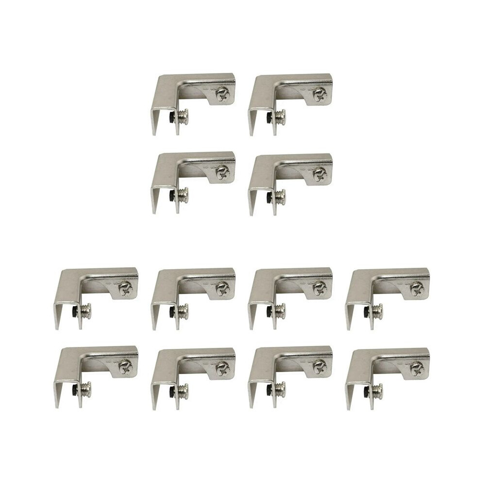 12Pcs L Type Glass Fixing Clip 2 Way Glass Connectors For 6-10Mm Furniture Hardware Glass Accessories 6033382702556
