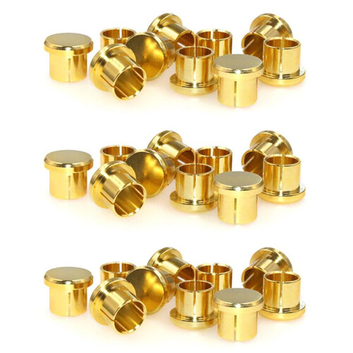 30Pcs Gold Plated Short Circuit Socket Phono Connector RCA Shielding Jack Socket Protect Cover Cap, Gold 1