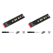 2X Ny Version M.2 (NGFF) Key B+M to Key M Adapter för PCI-E Bus SSD Stöder 2242/2260/2280 Typ M.2 Key M SSD Dimension