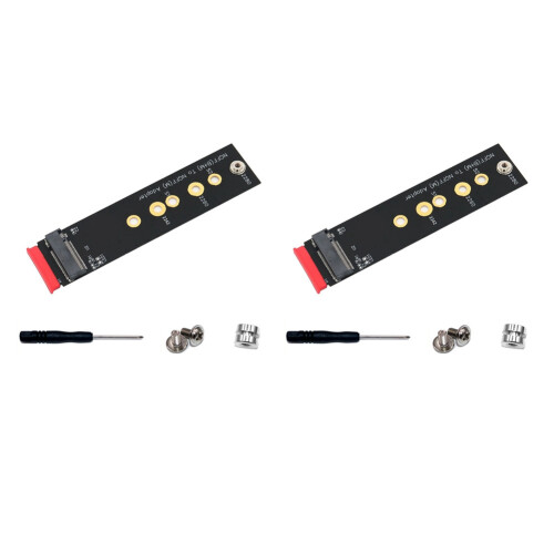 2X Ny Version M.2 (NGFF) Key B+M to Key M Adapter för PCI-E Bus SSD Stöder 2242/2260/2280 Typ M.2 Key M SSD Dimension