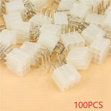 500Pcs 4.2MM 6 Pin Header Male Pin for Card GPU PCI-E PCIe Power Connector Right Angle Through Hole Video Card