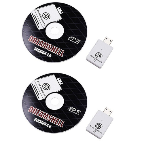 2X   TF Karten Adapter Leser V2 Voor für  Dreamcast En Cd Met Dreamshell Bootloader