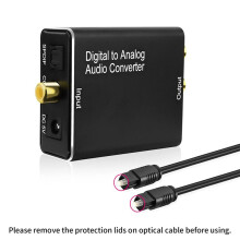 5X Digital to Analog Audio Converter,DAC Digital SPDIF Optical to Analog L/R RCA & 3.5Mm AUX Stereo Audio Adapter