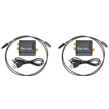 2X Digitaal Naar Analoog Audio Converter Glasvezel Toslink Coax Signaal Naar RCA R/L Audio Decoder SPDIF ATV DAC Versterker