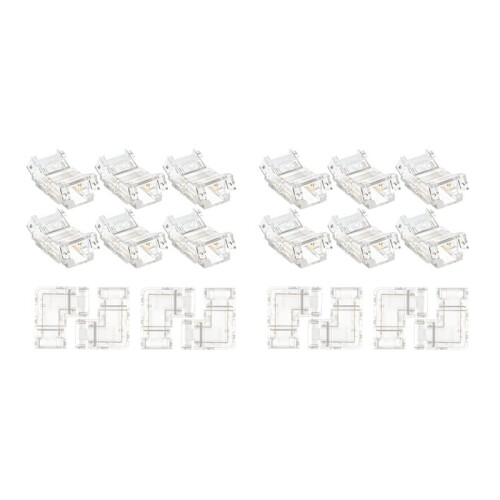 20PCS 2 Pin 8Mm Cob LED Connector Kit pour 8Mm Cob LED Strip Lights