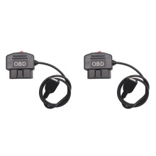 2X 24 Stunden 5V 3A USB-Autoladekabel OBD-Hardwire-Kit mit Schalter 0,5 Meter Kabel für Dashcam-Camcorder Fahrzeug-DVR