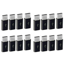 4X Micro-USB-Zu-USB-C-Adapter, -Zu-Typec-Ladeadapter, USB-Typ-C-Adapter-Konvertierungsanschluss mit Widerstand