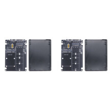 2X M.2 NGFF MSATA SSD zu 3.0 Adapterkarte 2 im 1 Konverterkarte M.2 SSD Adapterkarte Externes FestplattengehäUse