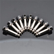 24St DIY Strait Audio Solderless 6.35 Mono Plug Soldeervrije Plug Gitaar Effect Connector Chroom Zwart