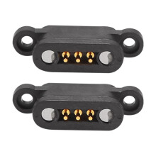 30 Pairs Spring Loaded Magnetic Pogo Pin Connector 3 Positions Magnets Pitch 2.3MM Through Holes Male Female Probe
