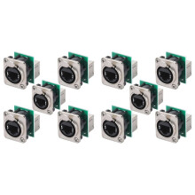 2X Ethercon Rj45-Chassisaansluiting, D-N8FDP RJ45 Feed/Pass-Paneelmontageaansluiting, D-Serie Cat5 RJ45 Verticale Paneelmontageconnector