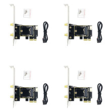4X NGFF M.2 Till PCIE-NäTverkskortadapterkort PCIE-Adapterkort StöDer NGFF M.2 TråDlöSt NäTverkskort