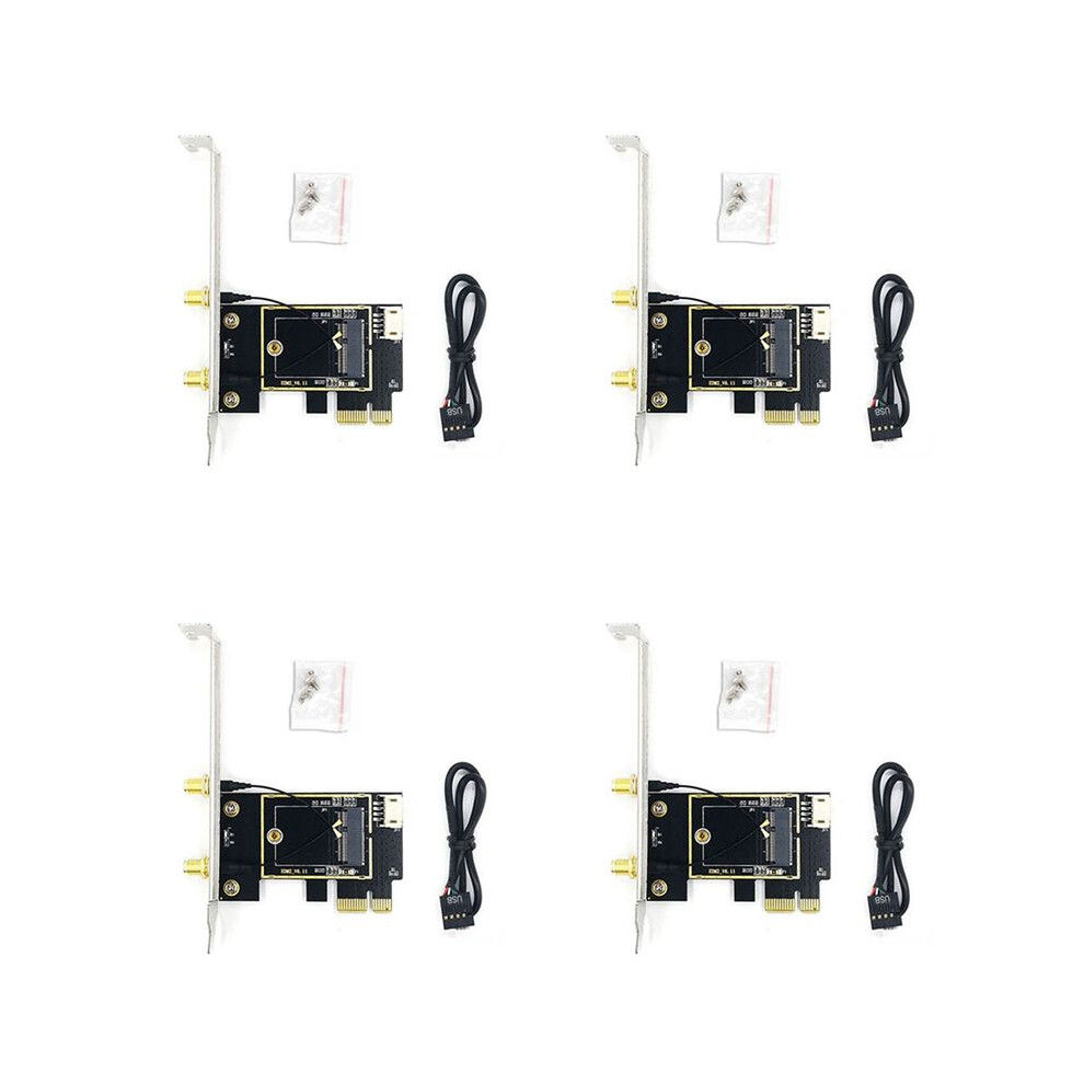 Photos - Other for Computer 4X NGFF M.2 to PCIE Network Card Adapter Card PCIE Adapter Card Supports NGFF M.2 Wireless Network Card