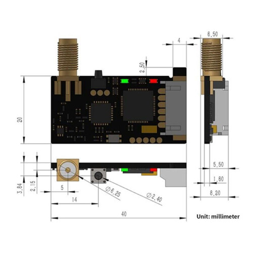 2 Modules Sans Fil Lora SX1278 433M, Module Émetteur-Récepteur Série UART 2