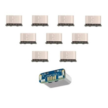 10Pcs USB Connector Type C Female Jack 5Pin SMD SMT Type-C Socket Charging Port Type-C Female Socket Connector